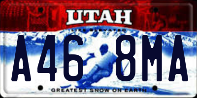 UT license plate A468MA