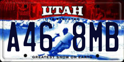 UT license plate A468MB