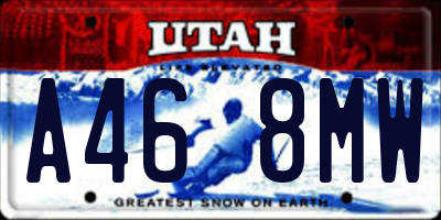 UT license plate A468MW
