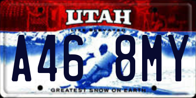 UT license plate A468MY