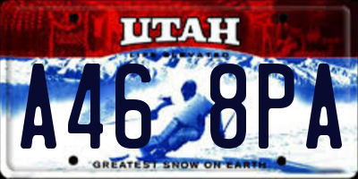 UT license plate A468PA