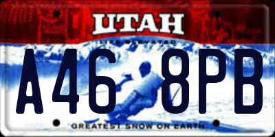 UT license plate A468PB