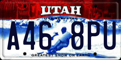 UT license plate A468PU