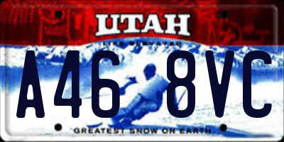 UT license plate A468VC