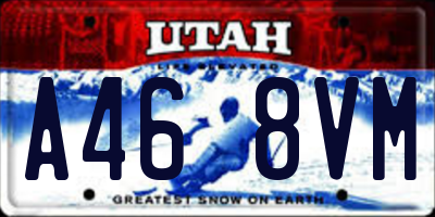 UT license plate A468VM