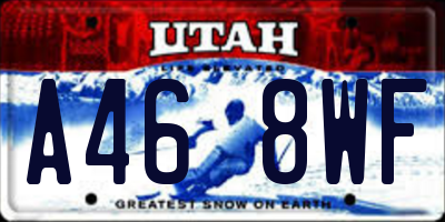 UT license plate A468WF
