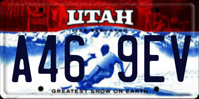 UT license plate A469EV
