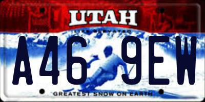 UT license plate A469EW