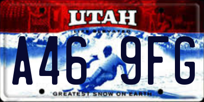 UT license plate A469FG