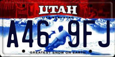 UT license plate A469FJ