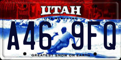 UT license plate A469FQ