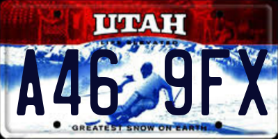 UT license plate A469FX