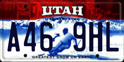 UT license plate A469HL