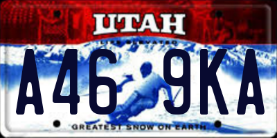UT license plate A469KA