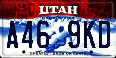 UT license plate A469KD