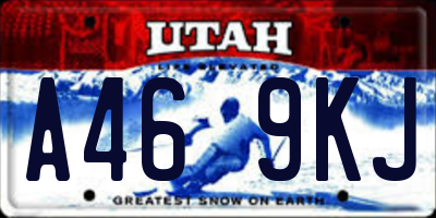 UT license plate A469KJ