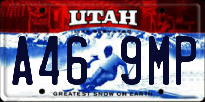 UT license plate A469MP