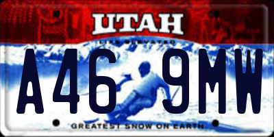 UT license plate A469MW