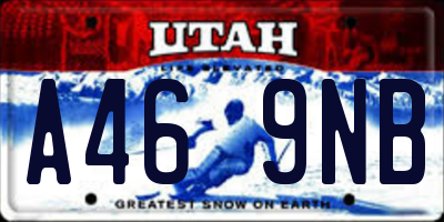 UT license plate A469NB