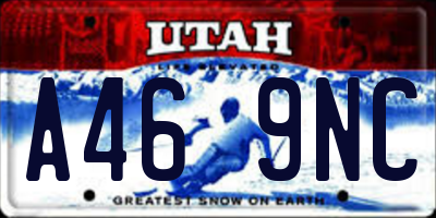 UT license plate A469NC