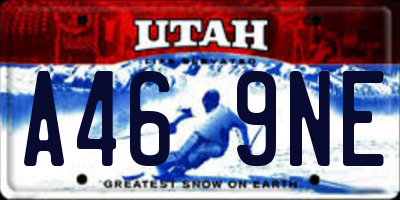 UT license plate A469NE