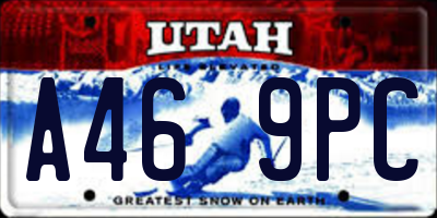 UT license plate A469PC