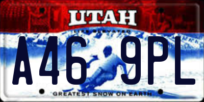 UT license plate A469PL
