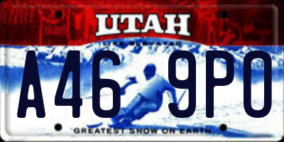 UT license plate A469PO