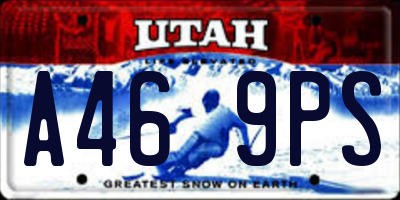 UT license plate A469PS