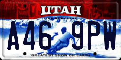 UT license plate A469PW