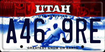 UT license plate A469RE