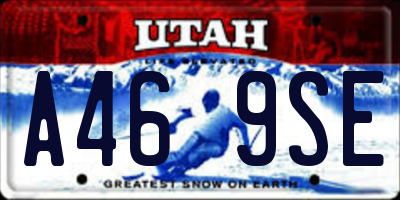 UT license plate A469SE