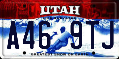 UT license plate A469TJ