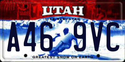 UT license plate A469VC