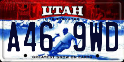 UT license plate A469WD