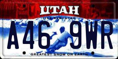 UT license plate A469WR