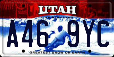 UT license plate A469YC