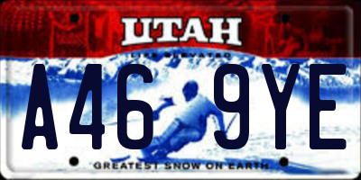 UT license plate A469YE
