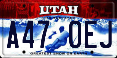 UT license plate A470EJ