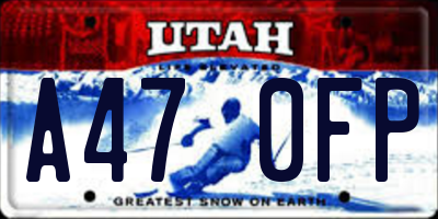 UT license plate A470FP