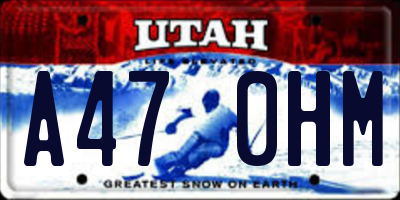 UT license plate A470HM