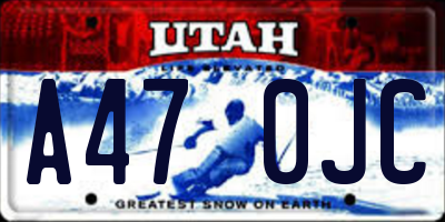 UT license plate A470JC