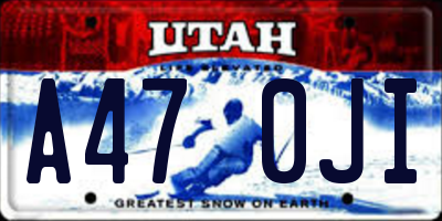 UT license plate A470JI