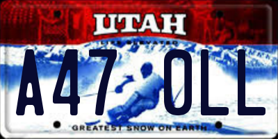 UT license plate A470LL