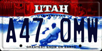 UT license plate A470MW