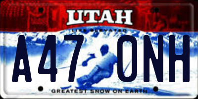 UT license plate A470NH