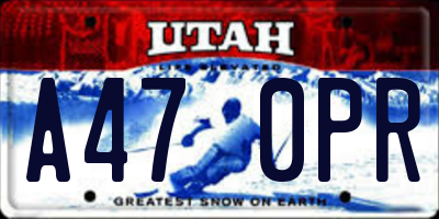 UT license plate A470PR