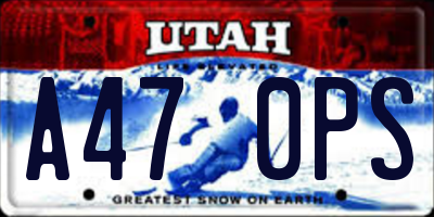 UT license plate A470PS