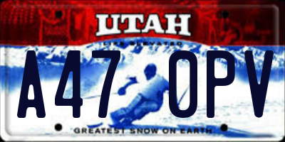 UT license plate A470PV