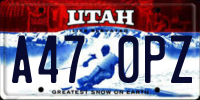 UT license plate A470PZ